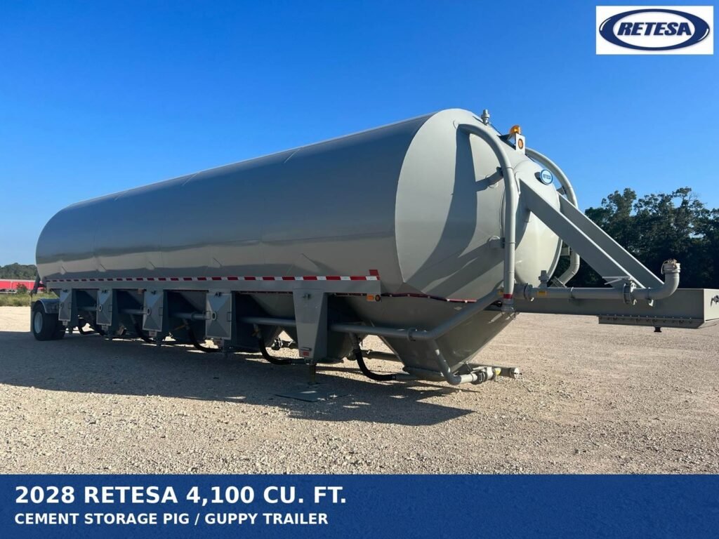 Cement storage pig trailer for sale at Trailers of Texas.
